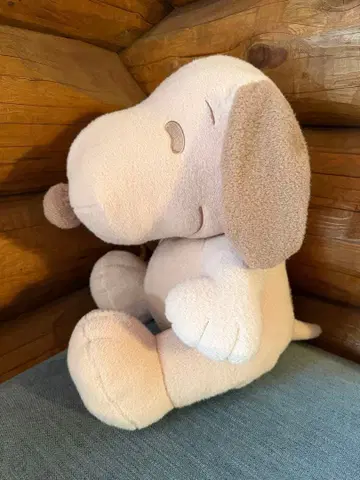 스누피 슈퍼 라지 봉제 인형 모코후와 브라운 ver