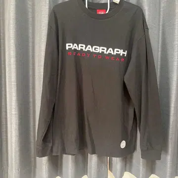 [ 택 없음 미사용품 ] Paragraph P08 블랙 롱 슬리브 티셔츠