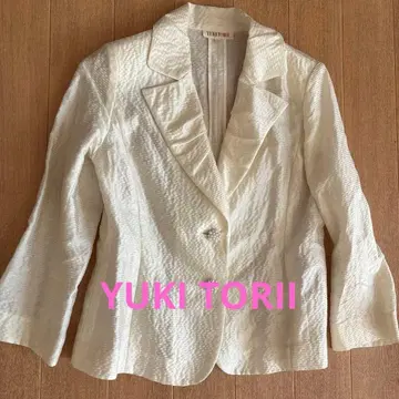 YUKITORI 아이보리 더블 버튼 자켓