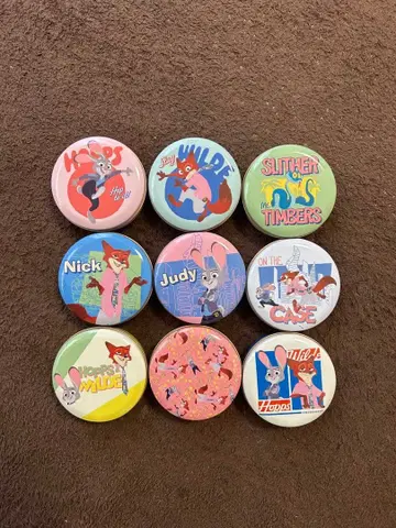 주토피아 캐릭터 캔 9개 세트