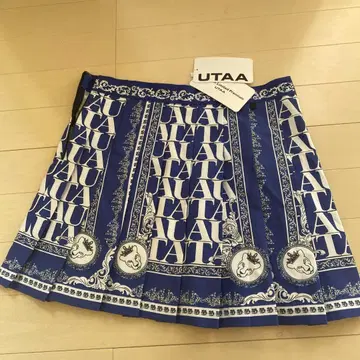 UTAA 프린트 패턴 플리츠 스커트