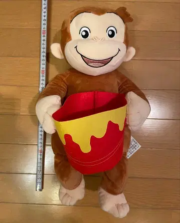 호기심 많은 조지 봉제 인형 빨간색 양동이 포함