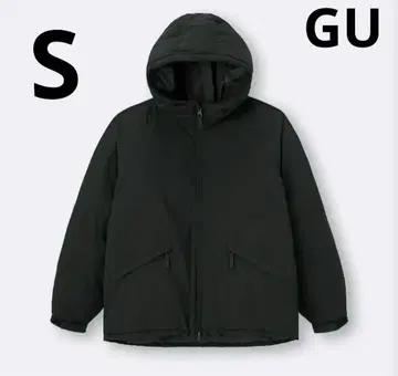 GU 웜 패디드 후드티 블랙 S 사이즈
