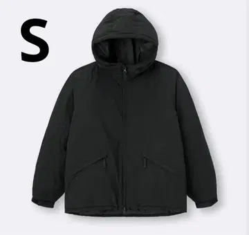 GU 웜 패디드 후드티 블랙 S 사이즈