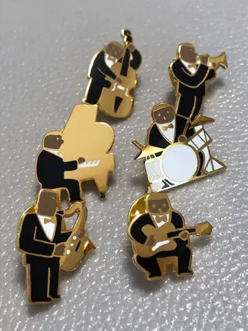 TOM'S BOX 긴제 MAKOTO WADA 핀 배지 JAZZ 6개 세트