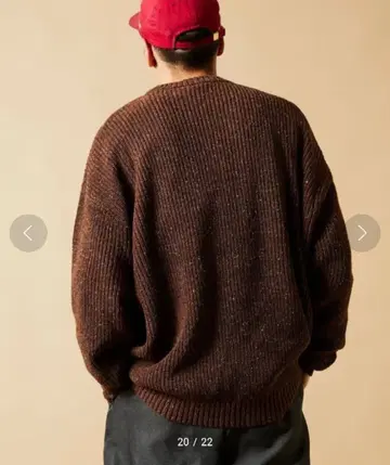 FREAK'S STORE 크루넥 니트 M 브라운 한정 판매 완판