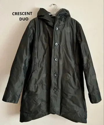 CRESENT DUO 리버서블 다운 자켓 2WAY 블랙 도트 무늬 M