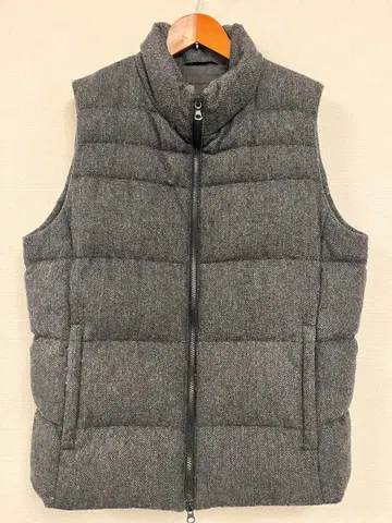 [ 한정 상품 ] 유니클로 UNIQLO / 헤링본 울 다운 베스트 XL