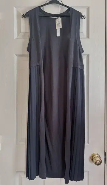 야마다야 RADIATE 그레이 플리츠 디자인 롱 베스트