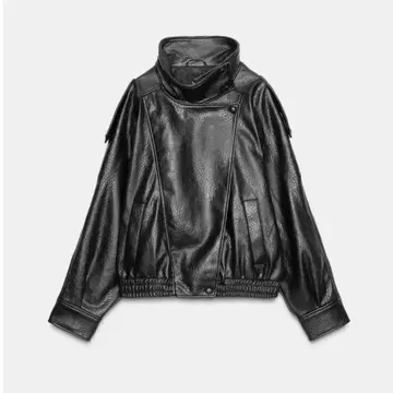 페이크 레더 자켓