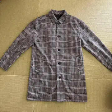 체크 무늬 L 사이즈 체스터 코트