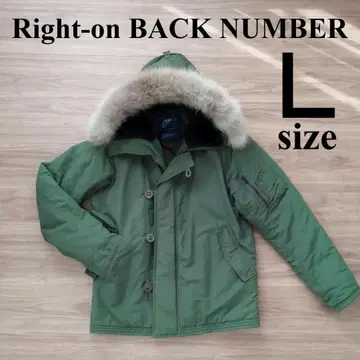 Right-on BACK NUMBER 모즈 코트 올리브