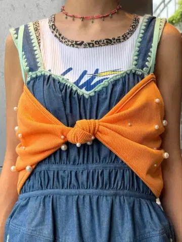 HELLO SAN FRANCISCO 오렌지 뷔스티에