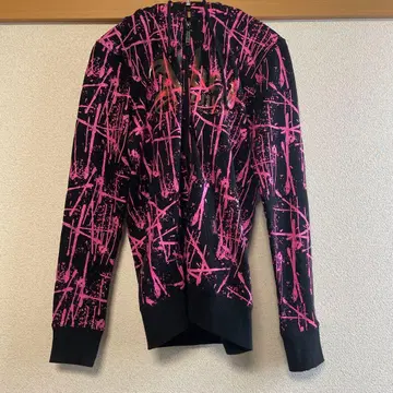 레어/Abbey Dawn 올 패턴 지퍼 후드티 핑크 스플래터