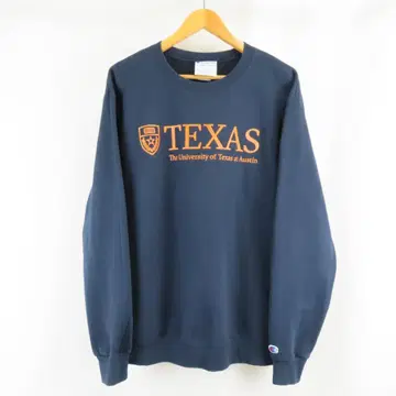 Champion TEXAS 프린트 칼리지 맨투맨 트레이닝복 L 네이비