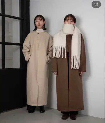 lawgy 롱 코트 베이지