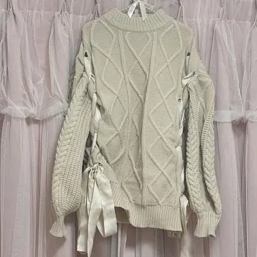 merryjenny 리본 리본 니트 니트 메리제니