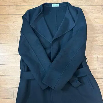 플라스테 사이즈 L 블랙 롱 코트 여성용