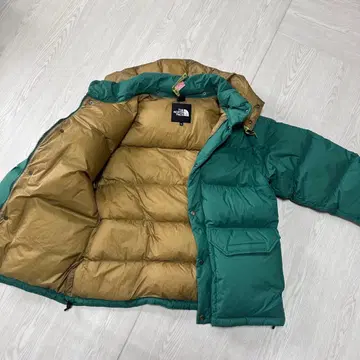 THE NORTH FACE 다운 자켓 S 그린/골드