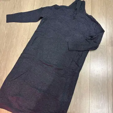 ICB 후드 부착 니트 원피스