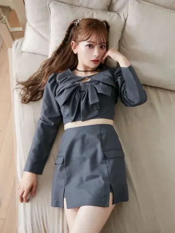 EATME 리본 쓰리피스 셋업