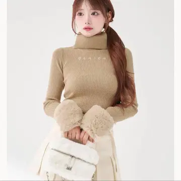 Darich 다리치 스무스 퍼 리브 니트탑