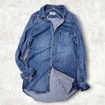 GYDA (제이다) V넥 루즈 데님 셔츠 여성용 상의