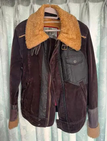 GAS 쉘파 카라 부착 자켓 브라운