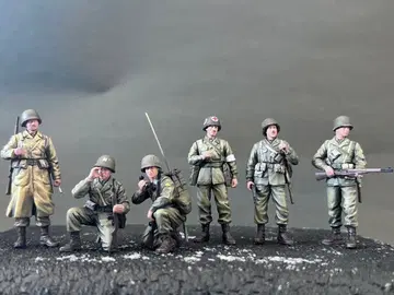 1/35 드래곤 미국 라인을 바라는 장병 6명 페인팅 완료품