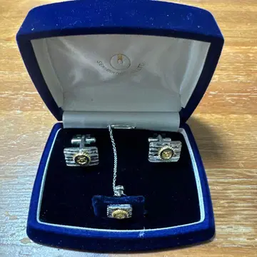 로터리클럽 회원 넥타이핀과 커프스 세트 SILVER