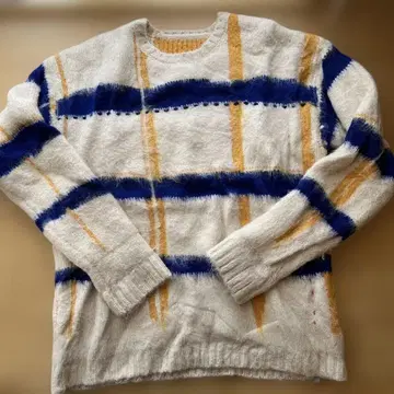 새상품 PAMM 스트라이프 패턴 크루넥 스웨터