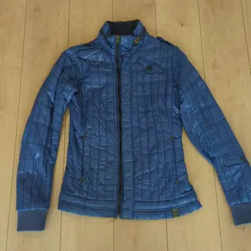 파란색 퀼팅 자켓 XS