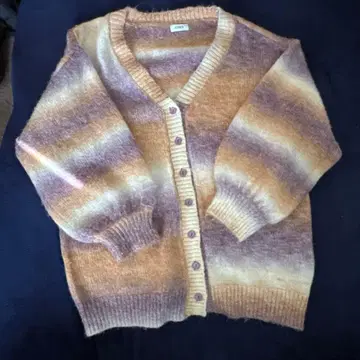 EVRIS 가디건 오렌지 퍼플