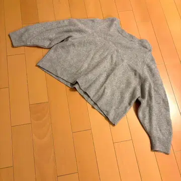 세탁 가능한 울 캐시미어 블렌드 라메 스팽글 크루넥 니트 44 사이즈