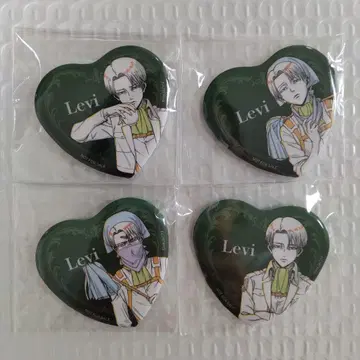 진격의 거인 리바이 하트형 캔뱃지 컴플리트 4개 전 종류