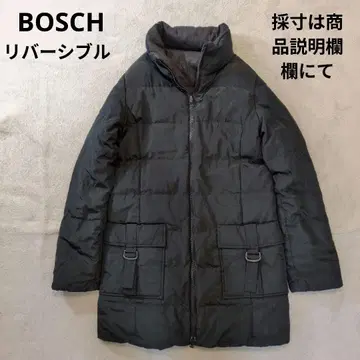 보쉬 리버서블 다운&페더 다운 코트 울 블랙 x 그레이