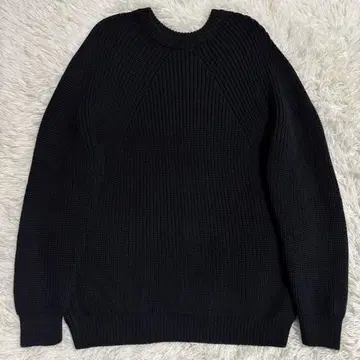 바토너 BATONER 시그니처 크루넥 니트 블랙 L 사이즈