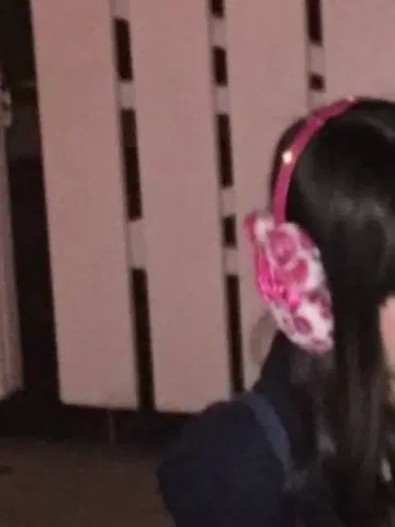 디즈니 핑크 레오파드 무늬 귀도리