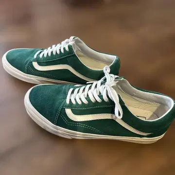 VANS 그린 스웨이드 스니커즈