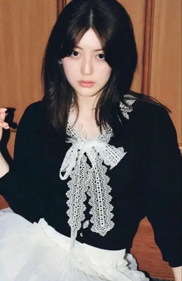 [ USAGI ONLINE 한정판 ] SNIDEL 레이스 보타이 가디건