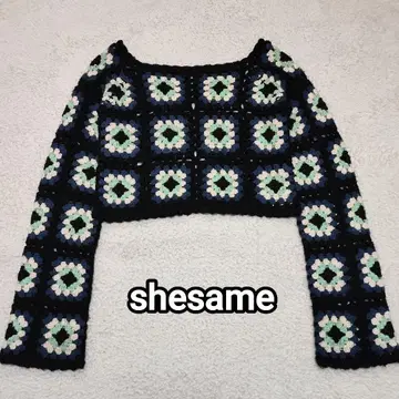 shesame 시세무 크로셰 니트 크로셰 뜨개질 프리 사이즈