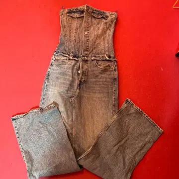 ZARA 라이트 블루 데님 점프수트 S