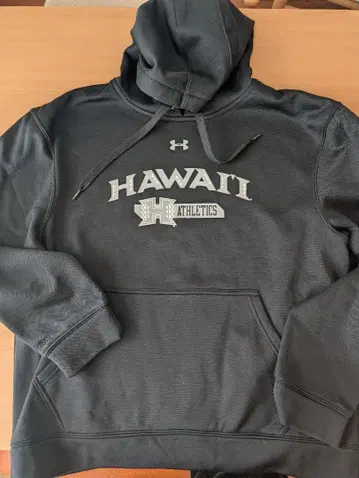 하와이 대학 로고 포함 언더아머 후드티
