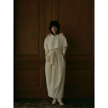 정품 허리 벨트 2way 롱 스커트 아이보리