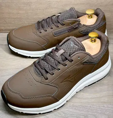 [컨디션 최상] MIZUNO 미즈노 워킹화 브라운 25cm 사이드 지퍼