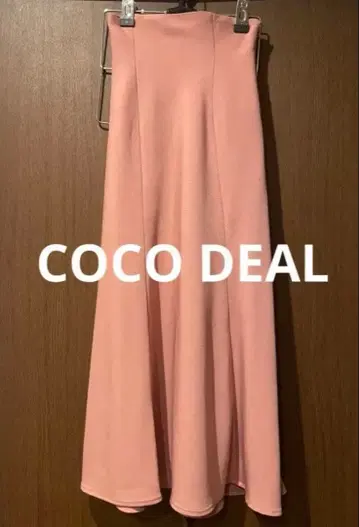 코코딜 롱 머메이드 스커트 후 레이스업 핑크