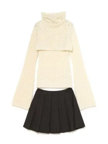 andmary Sophy pleats knit set up AM1644