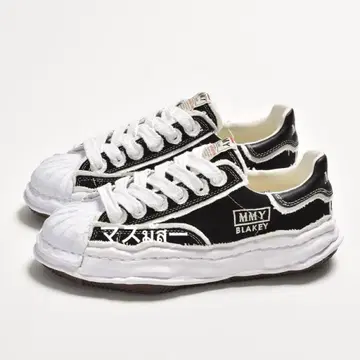 MMY BLAKEY 자수 통굽 스니커즈 남녀 공용 블랙/화이트 41