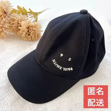 [블랙] 폴스미스 로고 자수 야구 모자 스마일 모자