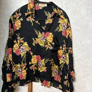 EQUIPMENT 실크 꽃무늬 셔츠 S